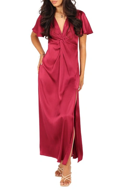 Petal And Pup Hathaway Midi Dress In Berry