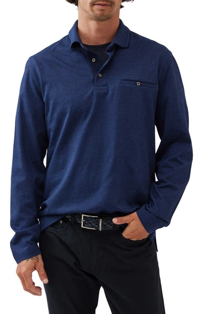Rodd & Gunn Men's Clinton Textured Knit Turkish Polo Shirt In Bluebell
