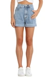 Petal And Pup Daisy Denim Shorts In Light Blue Wash