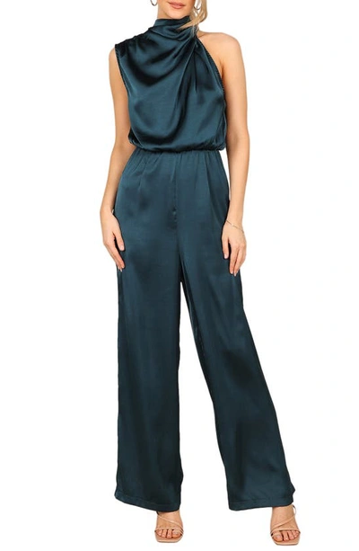 Petal And Pup Womens Savannah One Shoulder Jumpsuit In Teal