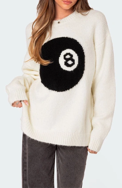 Edikted Women's Magic 8 Oversized Chunky Knit Sweater In Cream