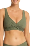 SEA LEVEL SEA LEVEL CROSS FRONT MULTIFIT BIKINI TOP