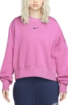 Nike Women's  Sportswear Phoenix Fleece Over-oversized Crew-neck Sweatshirt In Red