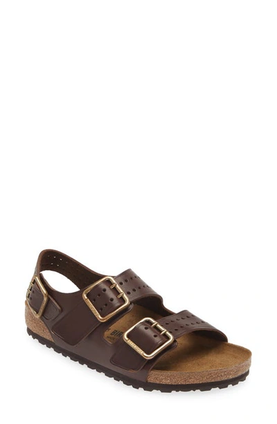 Birkenstock Milano Double-buckle Sandals In Roast Gold