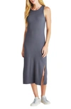 SPLENDID BENSON STRETCH COTTON RIB MIDI DRESS