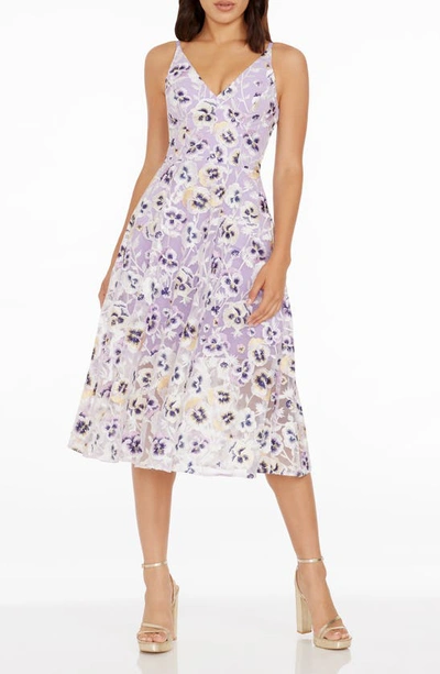 Dress The Population Blair Dress In Lavender Multi