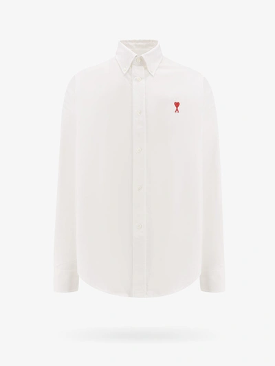 Ami Alexandre Mattiussi Cream White Cotton Shirt