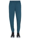 Helmut Lang Jogging Pants With Logo Print In Blue