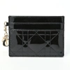 DIOR DIOR LADY DIOR BLACK PONY-STYLE CALFSKIN WALLET  (PRE-OWNED)