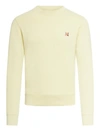Maison Kitsuné Fox Head Cotton Sweatshirt In Yellow & Orange