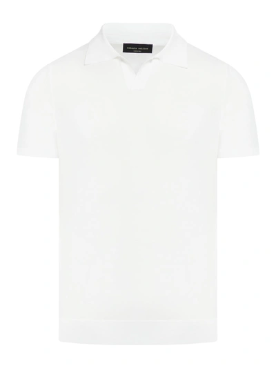 Roberto Collina Serafino Polo Shirt In Cotton In White