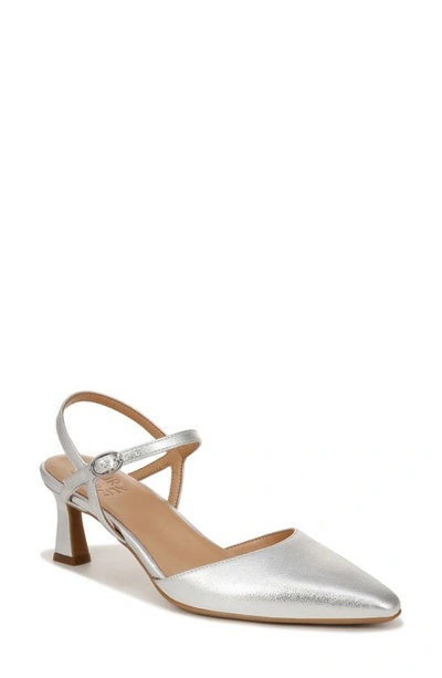 Naturalizer Tara Ankle Strap Pump In Silver