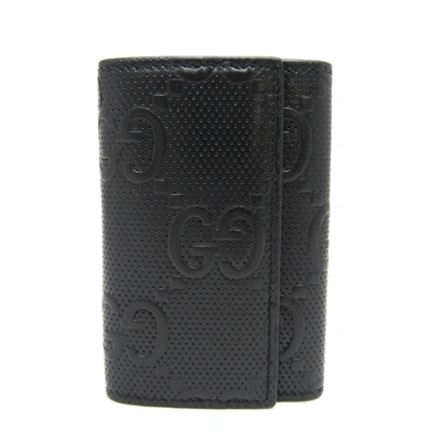 Gucci Gg Embossé Black Leather Wallet  ()