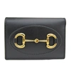 GUCCI GUCCI HORSEBIT BLACK LEATHER WALLET  (PRE-OWNED)