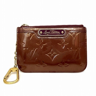 Pre-owned Louis Vuitton Pochette Clés Brown Patent Leather Wallet  ()