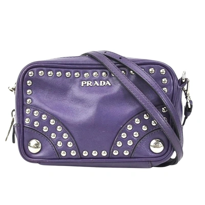 Prada Saffiano Purple Leather Shopper Bag ()