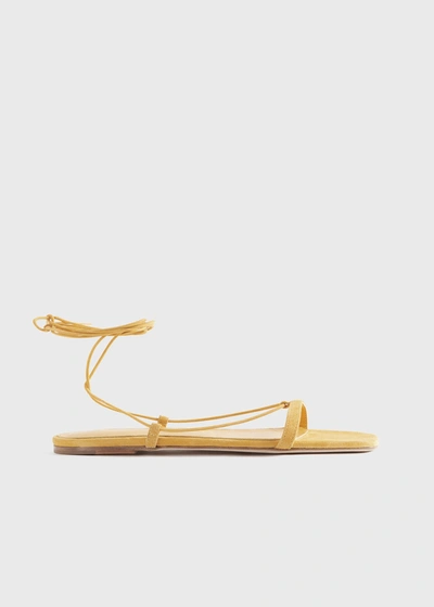 TOTÊME THE SUEDE TIE SANDAL CORNSILK