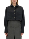 Patou Jacket Cropped Length Gold Buttons In Black