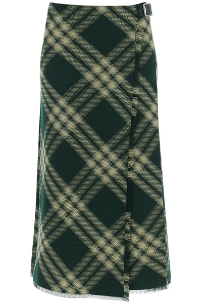 BURBERRY BURBERRY MAXI KILT WITH CHECK PATTERN