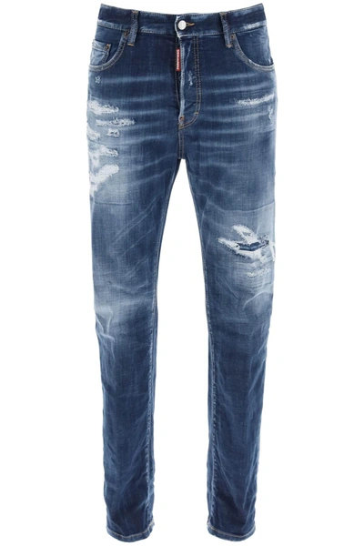 DSQUARED2 DSQUARED2 DESTROYED DENIM JEANS IN 642 STYLE