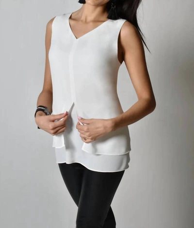 Frank Lyman Woven Top In Off White