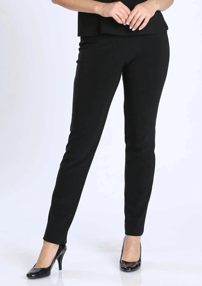 Ic Collection Bottom Split Straight Pants In Black