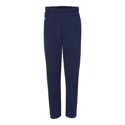 Russell Athletic Dri Power Open Bottom Pocket Sweatpants In Blue