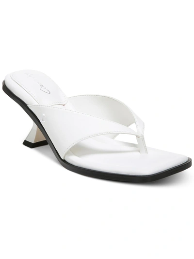 Circus By Sam Edelman Sim Womens Faux Leather Slip On Slide Sandals In White