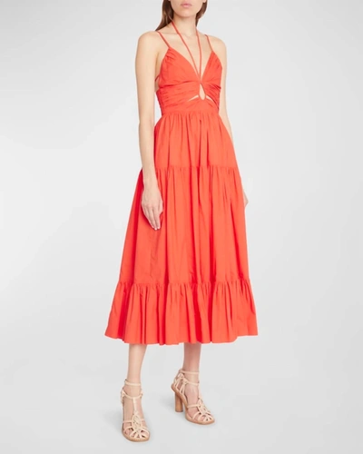 Ulla Johnson Phoebe Dress In Coral In Pink