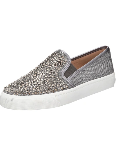 Inc Sammee Womens Embellished Slip On Fashion Sneakers In Silver