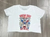 Prince Peter World Tour Rock Distressed Cropped Tee In White In White