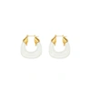 Hjane Jewels Elanor Hoops Earrings In White In White