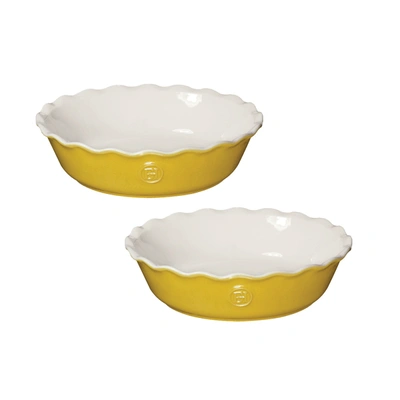 Emile Henry Mini Pie Dish, Set Of 2 In Yellow