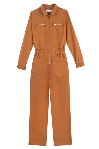 Lf Markey Women's Danny Long Sleeve Boiler Suit In Walnut In Brown