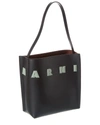 Marni Women Black Leather Small Museo Shoulder Bag In Black