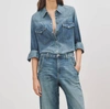 Nili Lotan Travis Denim Shirt In Multi