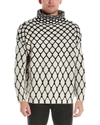 Valentino Oversized Virgin Wool-jacquard Rollneck Sweater In Multi