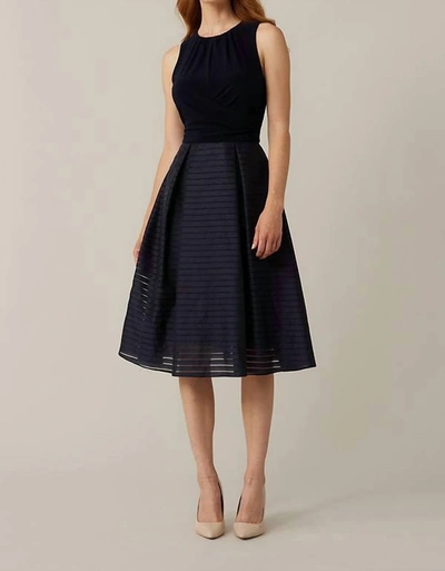 Joseph Ribkoff Sleeveless Dress With Full Skirt In Midnight Blu In Blue