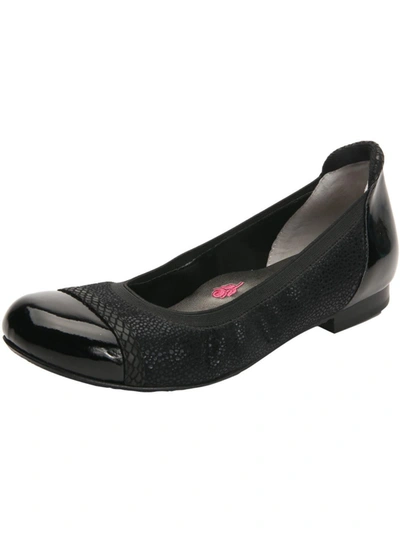 Ros Hommerson Ronnie Womens Toe Cap Ballet Flats In Black
