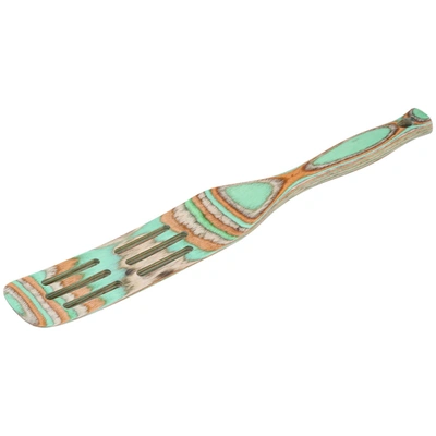 Island Bamboo Pakkawood 13-inch Slotted Spurtle In Green