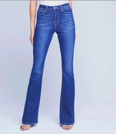 L Agence Marty Flare Jeans In Colton In Multi