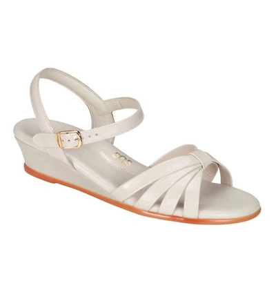 Sas Strippy Sandal - Medium In Bone Patent In Multi