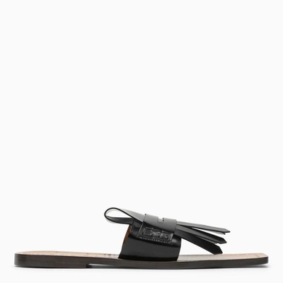 MARNI MARNI BLACK LEATHER BAMBI SANDAL WOMEN