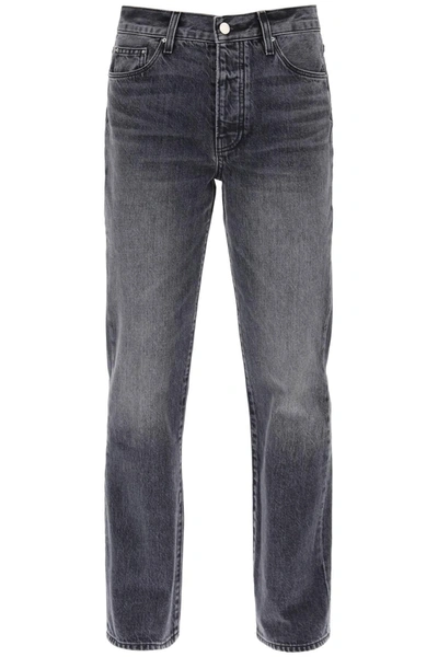 Amiri Mid-rise Logo-patch Straight-leg Jeans In Multicolor