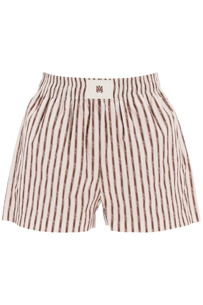 Amiri Striped Pajama Shorts In Mixed Colours