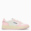 AUTRY AUTRY MEDALIST LEATHER WHITE/BLUSH BRIDE SNEAKER