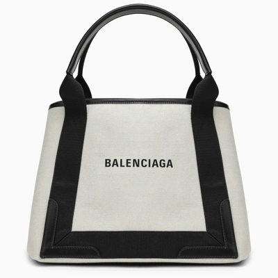 Balenciaga Cabas Bag Small Cream Cotton Canvas