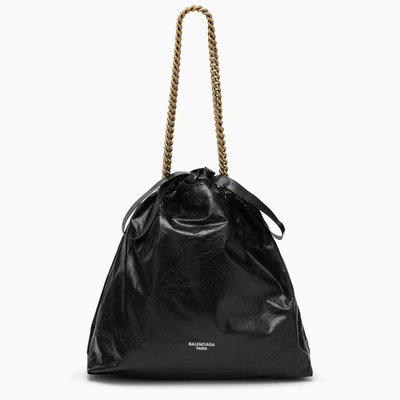 Balenciaga Medium Crush Tote Bag In Black