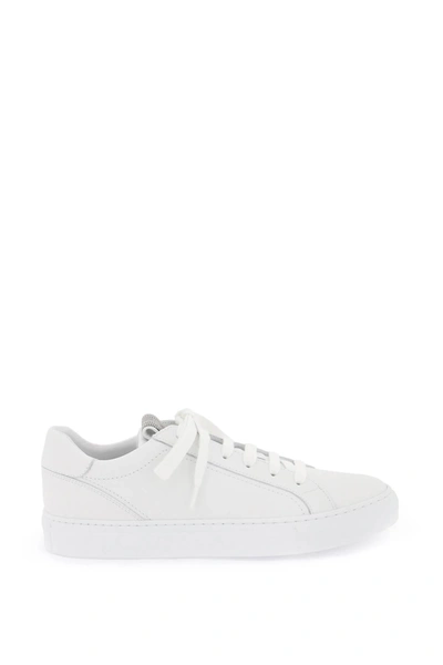 Brunello Cucinelli Leather Sneakers With Precious Details In White