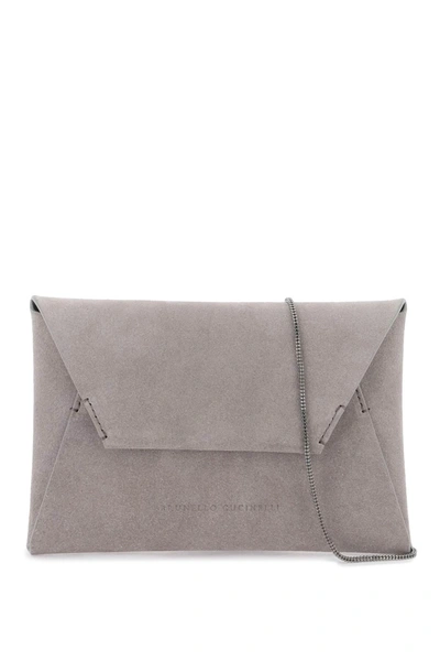 Brunello Cucinelli Shoulder Bag In Gray